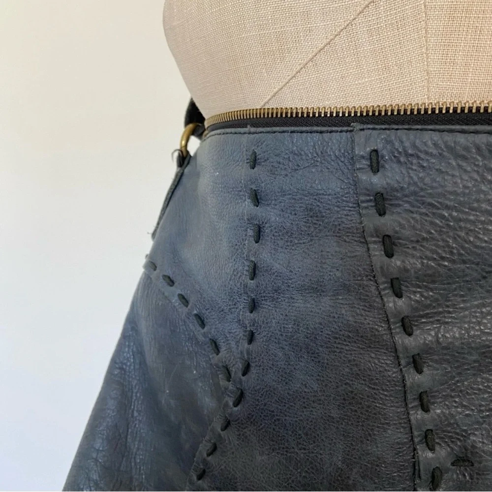 Lucky Brand Navy Blue Patchwork Leather Bag Crossbody Strap - Picture 3 of 9